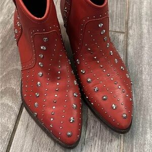 Size 6 Sam Edelman Red Women’s Boots